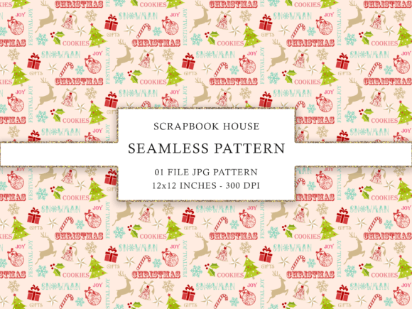 Christmas Seamless Patterns for Scrapbooking