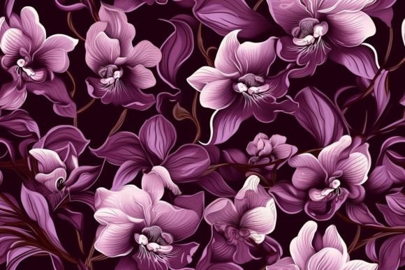 Illustration Art Orchid Patterns